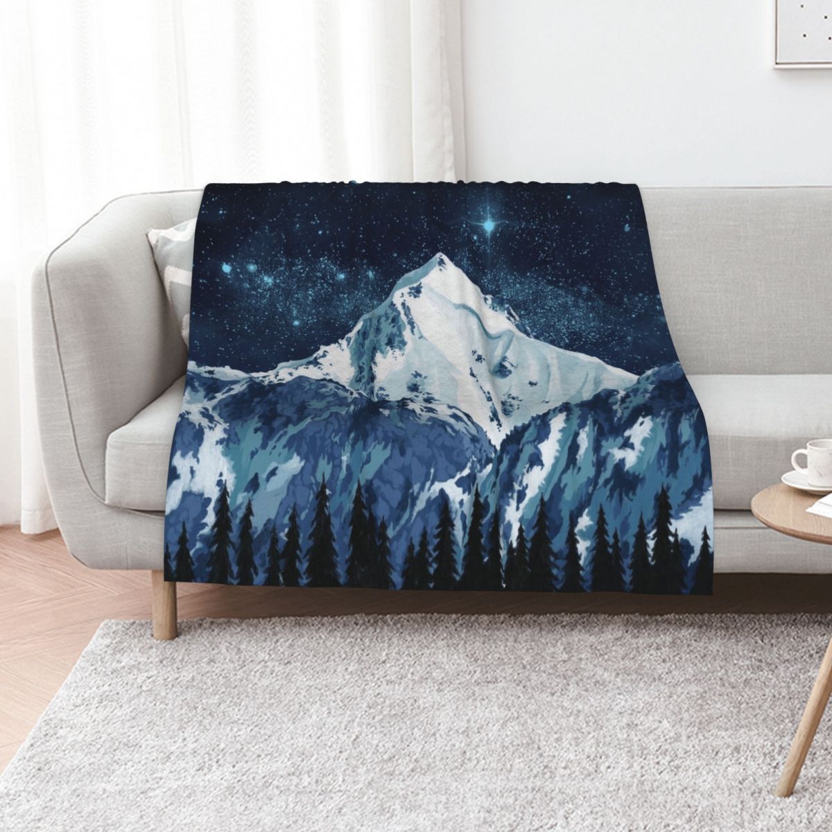 アラスカの夜空をモチーフにした、夏用のベッドカバー、カスタム - Custom Night Sky のレビューと価格
