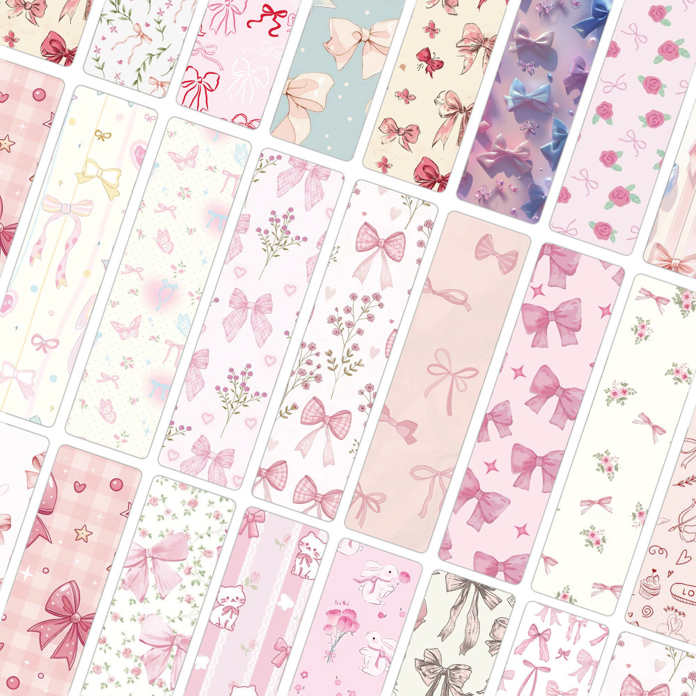 24 ピース/セットかわいい弓型ブックマーク美的ピンクチェッ - Dried Flower Bookmark のレビューと価格