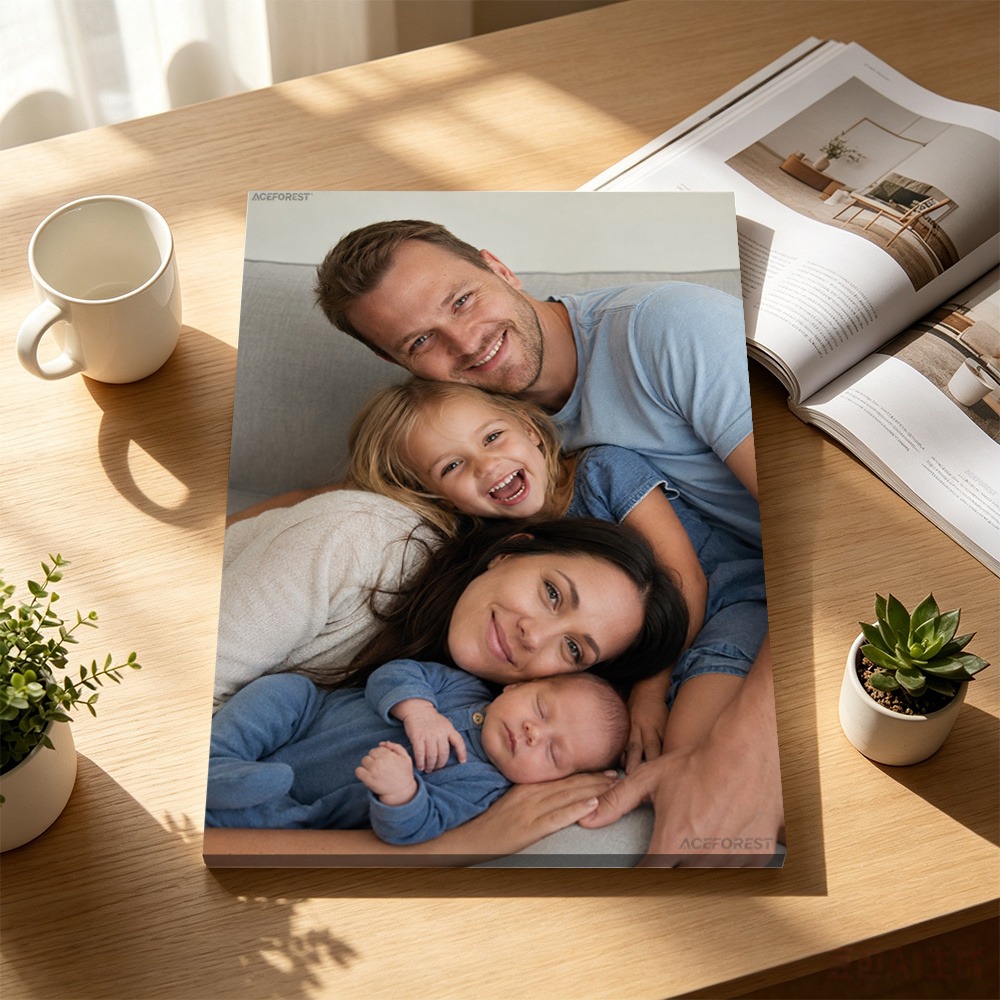 2Dパーソナライズされた写真キャンバスウォールアート、木製フ - Engraved Wood Frame のレビューと価格